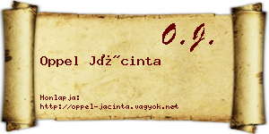 Oppel Jácinta névjegykártya